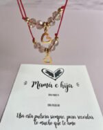 Dúo de pulseras mamá e hija hilo rojo - Imagen 2