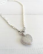 Collar perla y hematitas silver