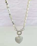 Collar perla y hematitas silver - Imagen 3