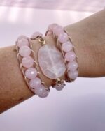 Wrap Bracelet cuarzo rosa - Imagen 2