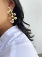 Maxi arete hojas - Imagen 2