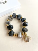 Maxi pulsera cuarzo turmalinado abeja