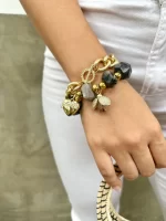 Maxi pulsera cuarzo turmalinado abeja - Imagen 2