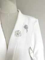 Broche mandala plateado - Imagen 2