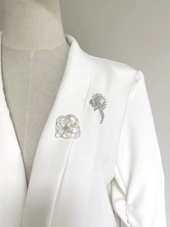 Broche mandala plateado - Imagen 2