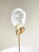 Aretes maxi corazón dorado - Imagen 2