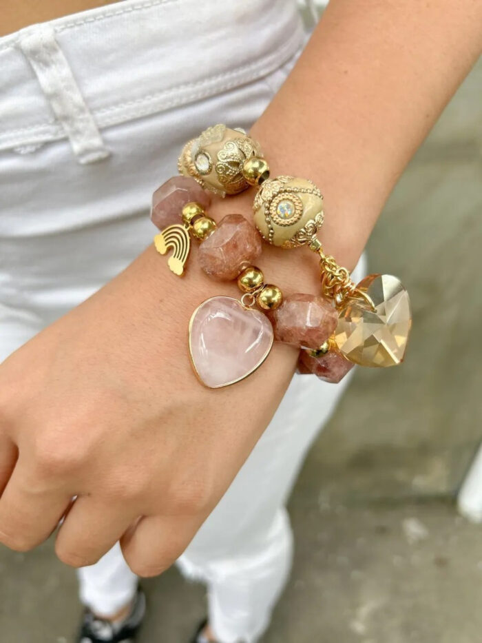 Maxi pulsera cuarzo turmalinado arcoiris - Imagen 2