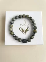 Pulsera pirita y entrepieza negra - Imagen 3