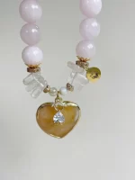 Pulsera cuarzo corazón niña - Imagen 2