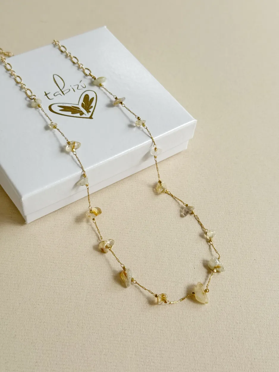 Collar básico cuarzo citrino