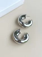 Argolla chunky plateada