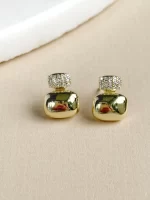Arete dorado mini bloques