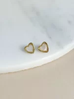 Arete corazón nácar mediano - Imagen 2