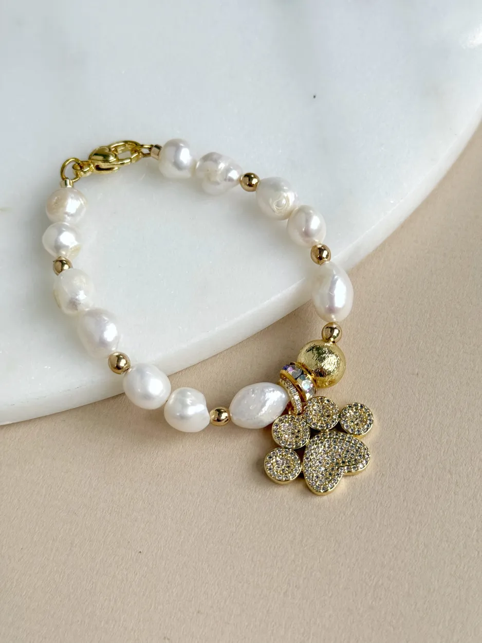 Pulsera perlas HUELLA DE AMOR