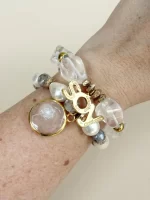 Pulsera afirmaciones SOY cuarzo transparente - Imagen 2