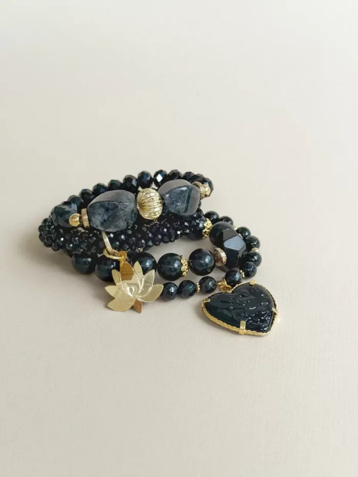 Set negro flor de loto - Imagen 2