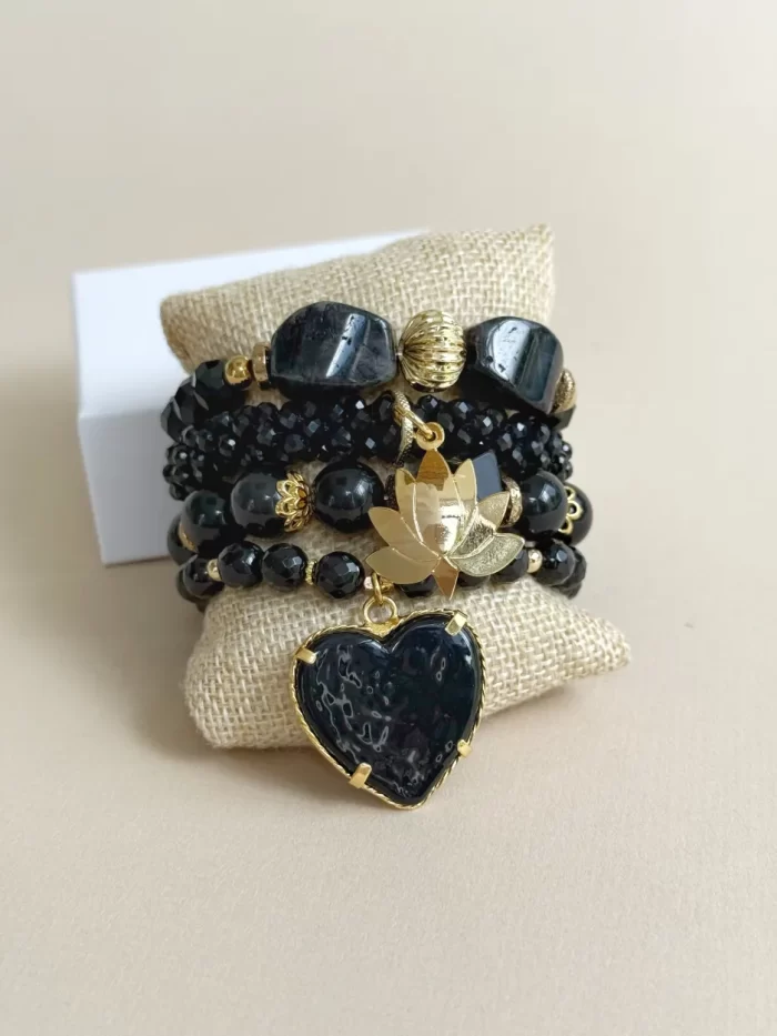 Set negro flor de loto - Imagen 3