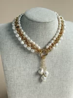 Collar triple de perlas - Imagen 4