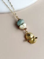 Collar largo oso perezoso