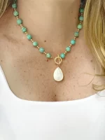 Collar turquesa gota