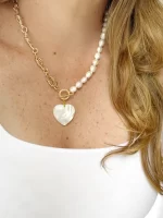 Collar perla y eslabón - Imagen 2