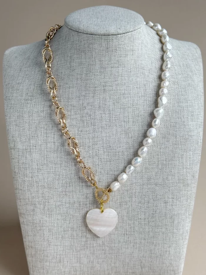 Collar perla y eslabón - Imagen 3