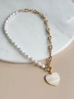 Collar perla y eslabón