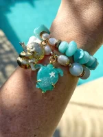 Pulsera turquesa oso perezoso - Imagen 2