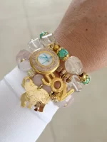 Pulsera citrino y turquesa COLIBRI - Imagen 2