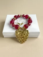 Pulsera MIS RAICES rojo cherry - Imagen 2