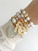 Set blanco y dorado FE