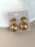Arete cristal dorado