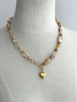 Collar de eslabón y perla de nácar - Imagen 5