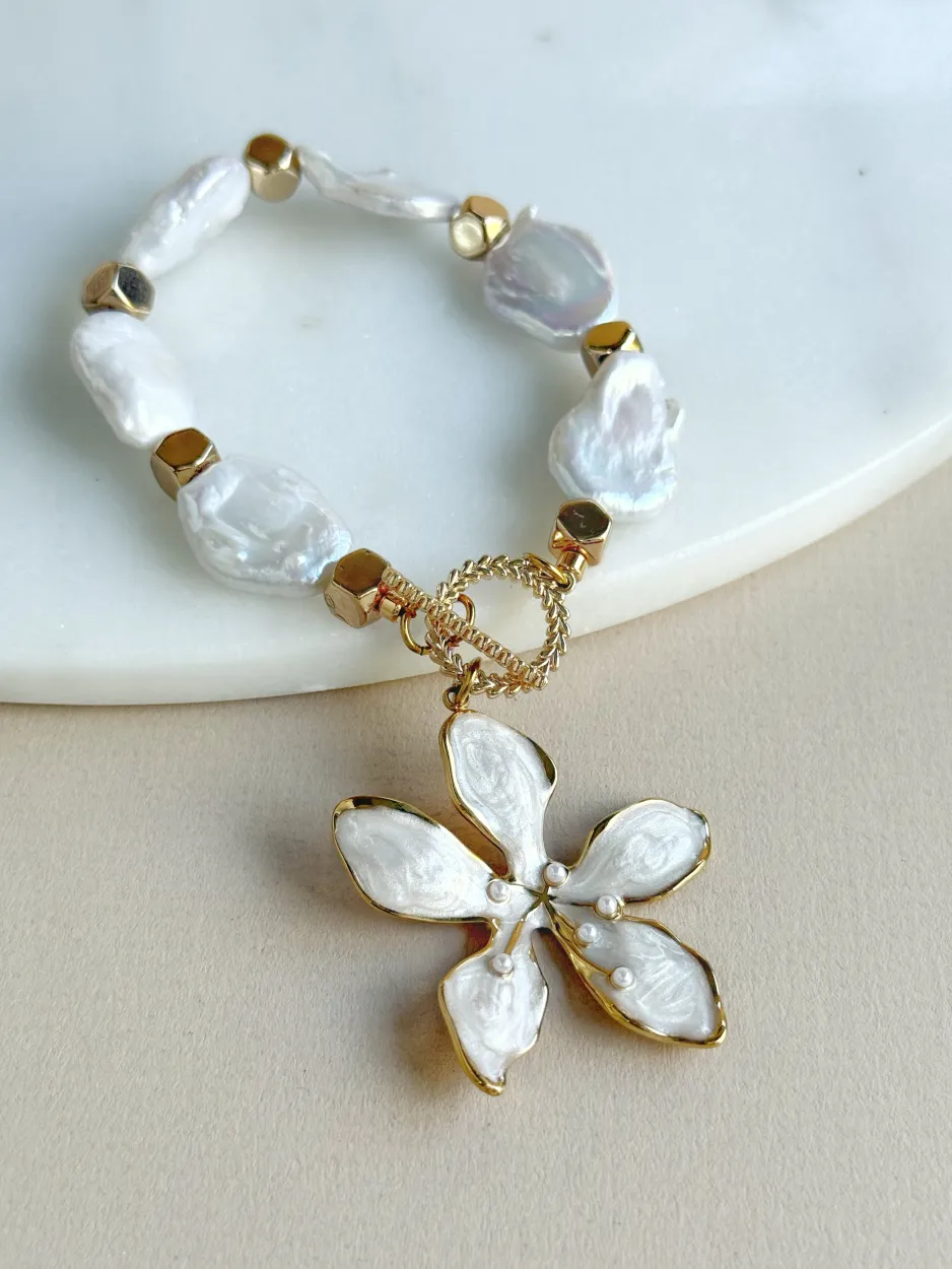 Pulsera FLORECER perla barroca