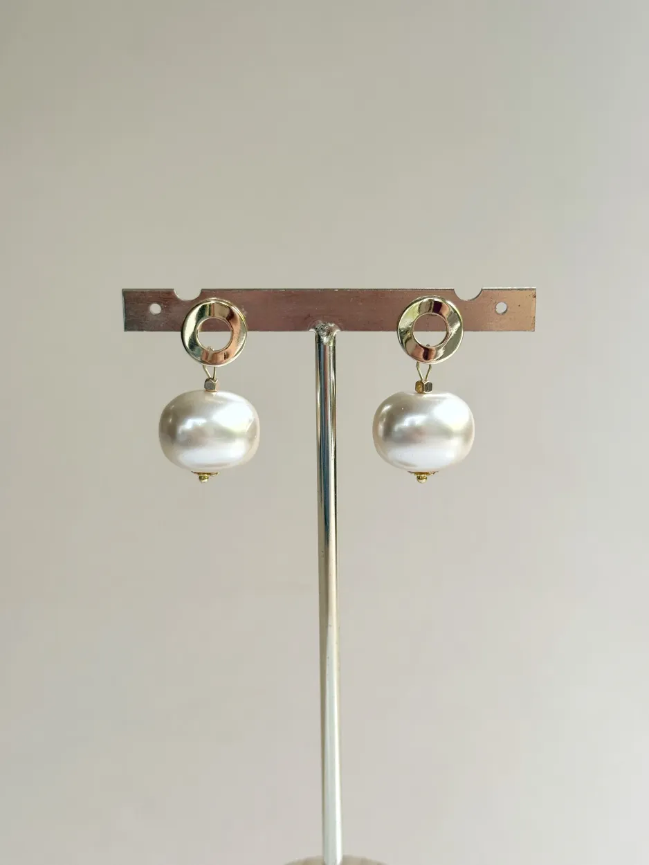 Arete perla champagne