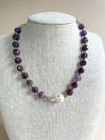 Collar cubos amatista