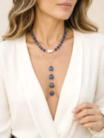 Collar gotas lapislázuli