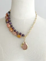 Pulsera multi función ágata y amatista - Imagen 3