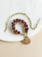 Pulsera multi función ágata y amatista - Imagen 2