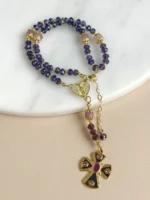 Pulsera rosario  morado