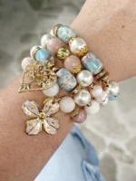 Set de pulseras perlas y regalite árbol de la vida