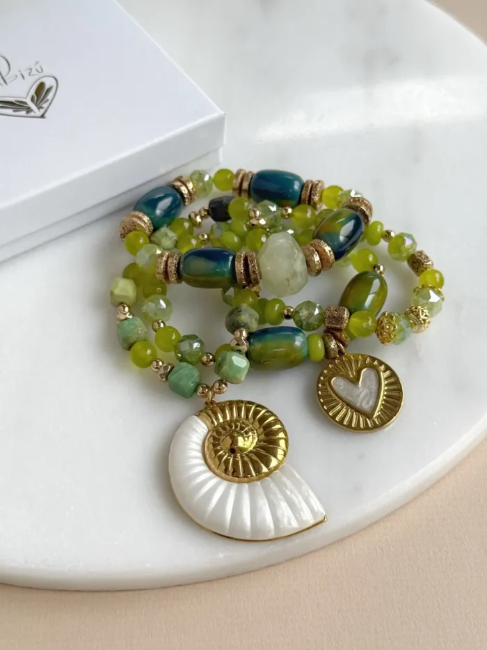 Set verde matcha maxi caracol - Imagen 2