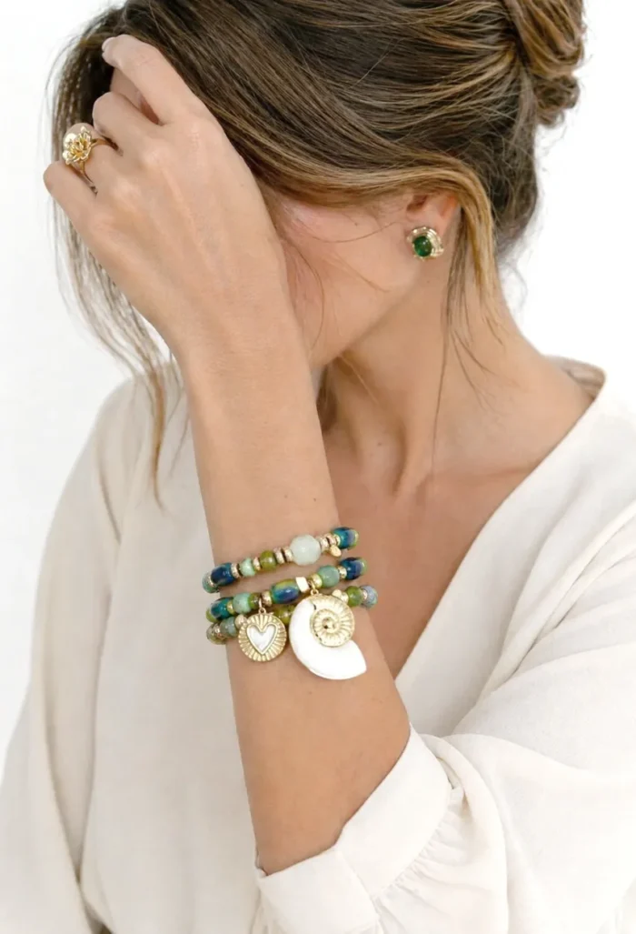 Set verde matcha maxi caracol - Imagen 3