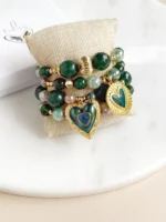 Set verde esmeralda corazón - Imagen 4