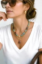 Collar eslabones agata india - Imagen 2