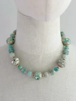 Collar turquesa amazonita y tibetanas