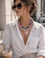 Collar lila y azul - Imagen 2