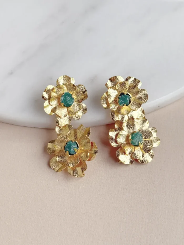 Maxi arete 3 en 1 flores - Imagen 2