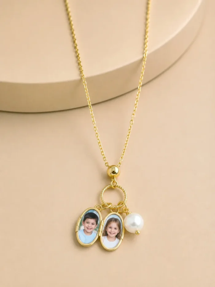 Cadena relicario y perla - Imagen 2
