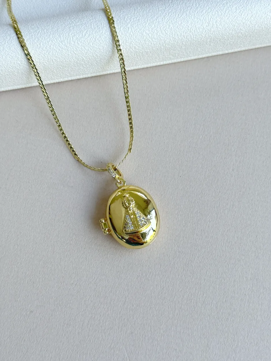 Cadena relicario Virgen